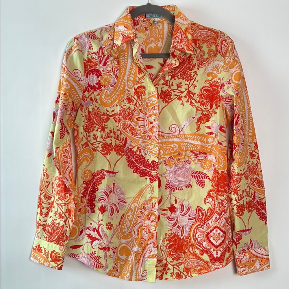Hawes & Curtis Vibrant Paisley Button Down Shirt
